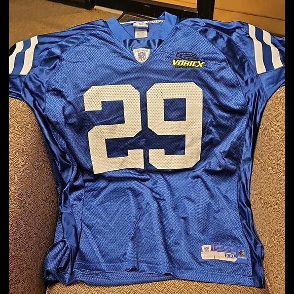 JOSEPH ADDAI Indianapolis COLTS Football REEBOK Sewn Size XXL Jersey NFL Blue - Picture 1 of 5